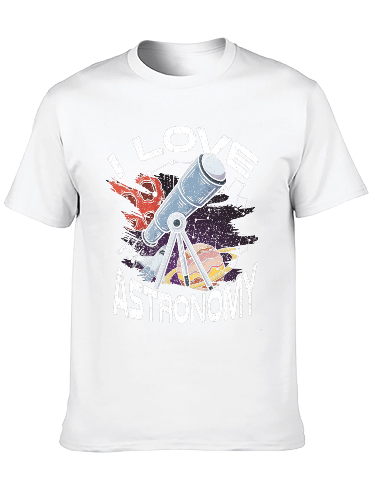 I Love Astronomy Graphic Tee Shirt