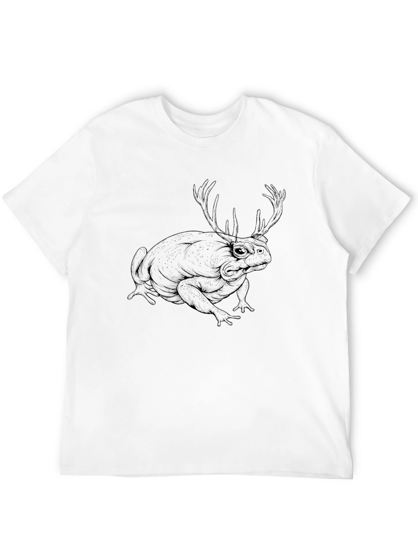 Antler Frog Graphic Tee - Unique Design