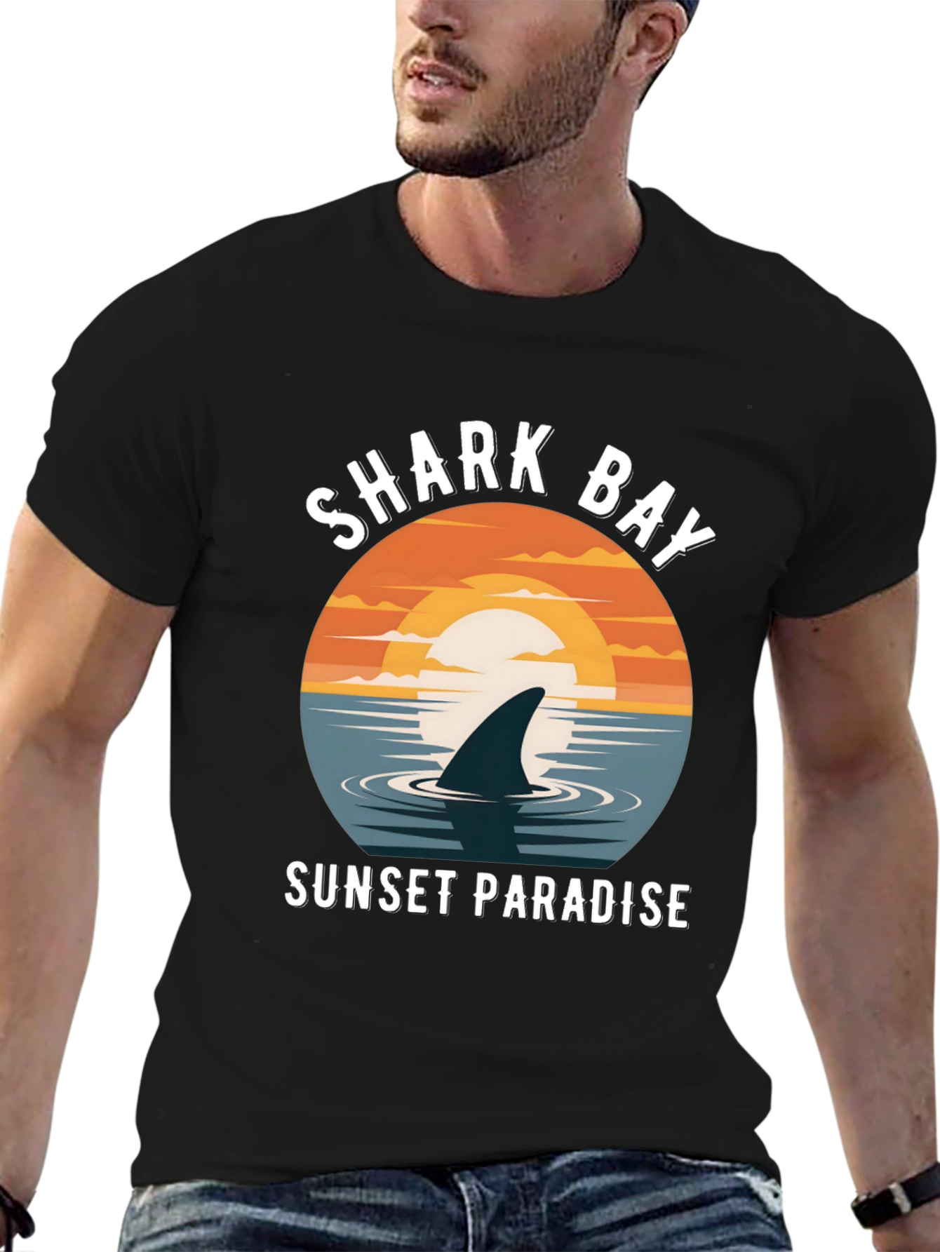 Shark Bay Sunset Paradise Graphic Tee