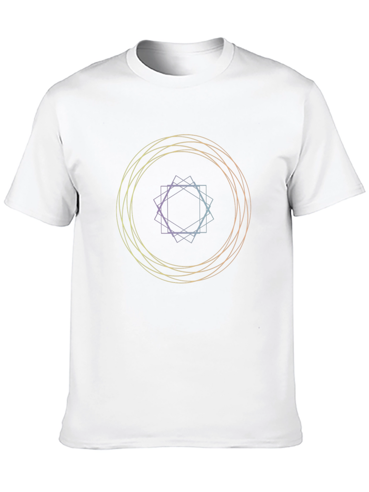 Geometric Circle Graphic Black T-Shirt
