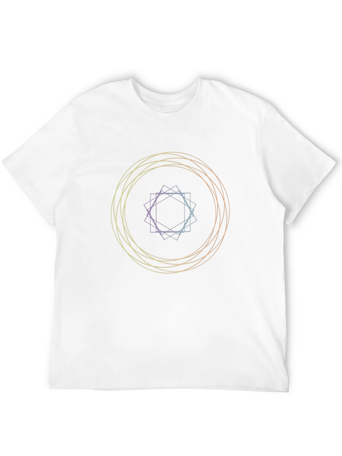 Geometric Circle Graphic Black T-Shirt