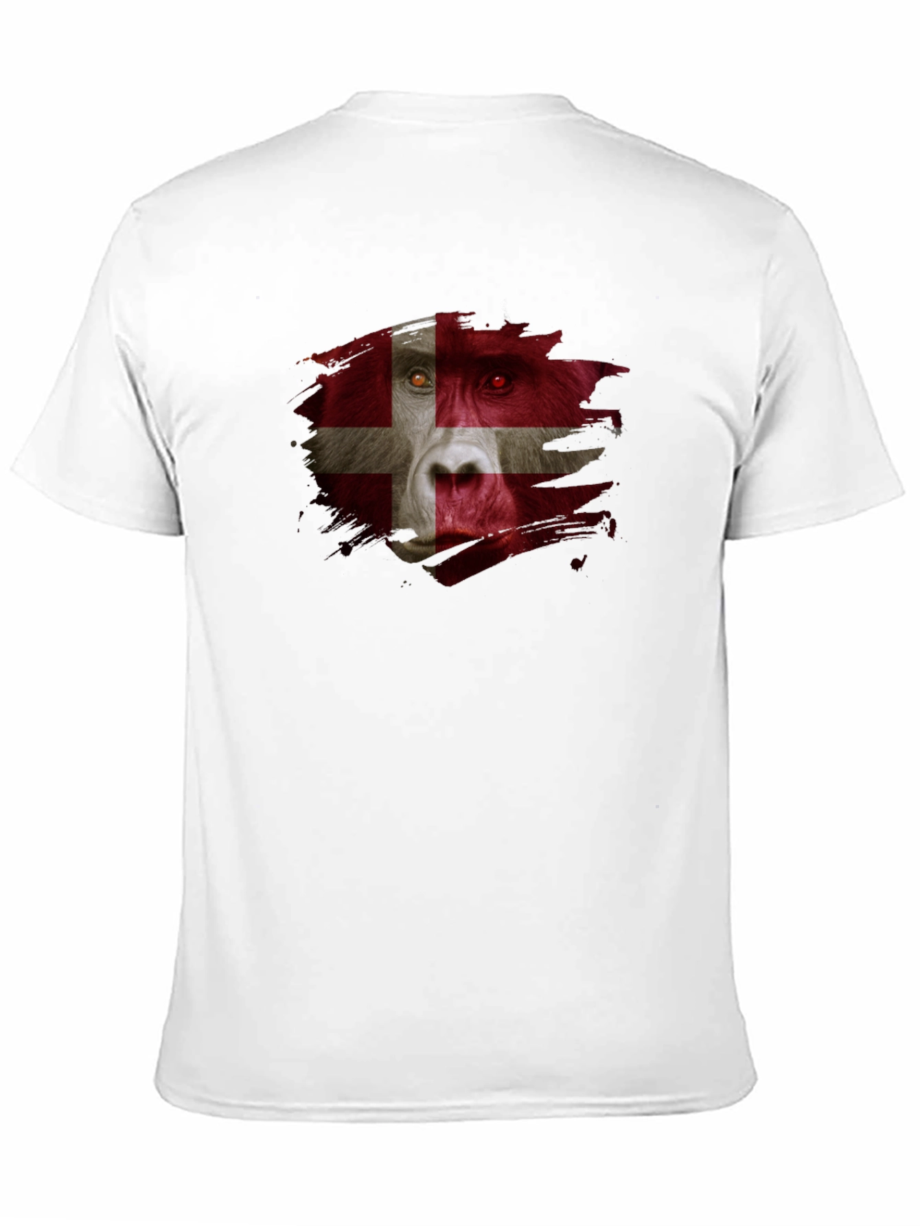 Danish Flag Gorilla Graphic T-Shirt