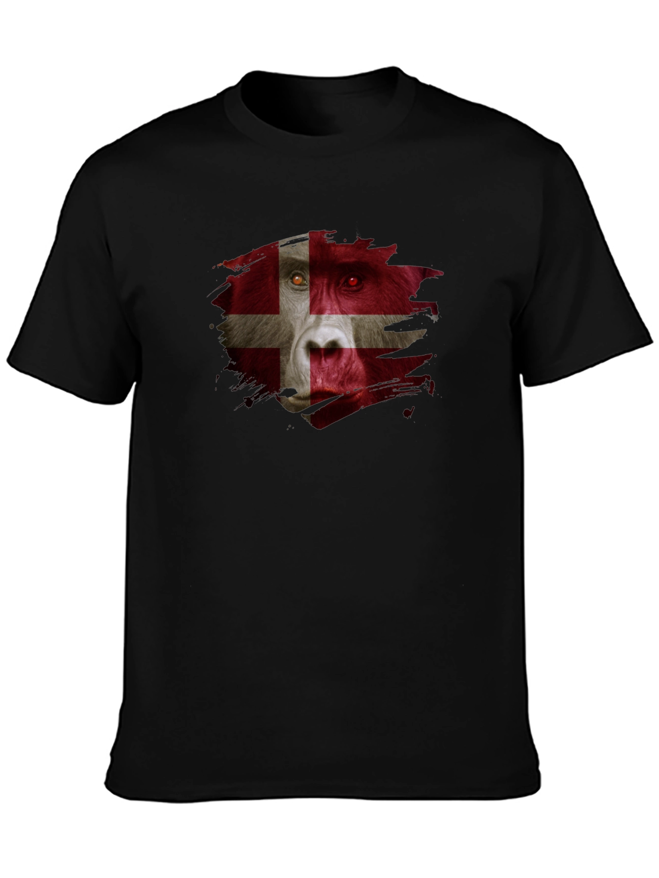 Danish Flag Gorilla Graphic T-Shirt