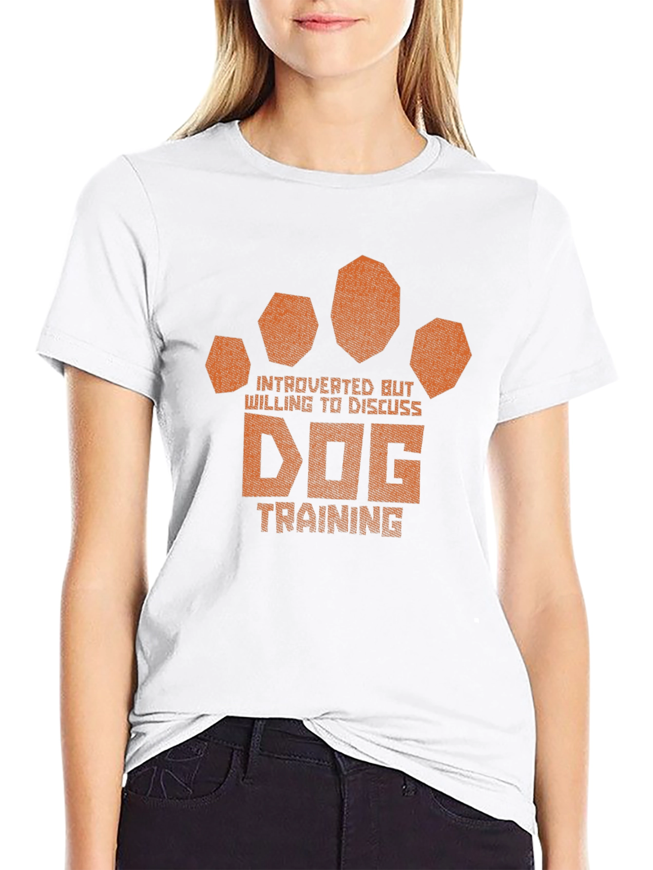 Introverted Dog Training Paw Print T-Shirt