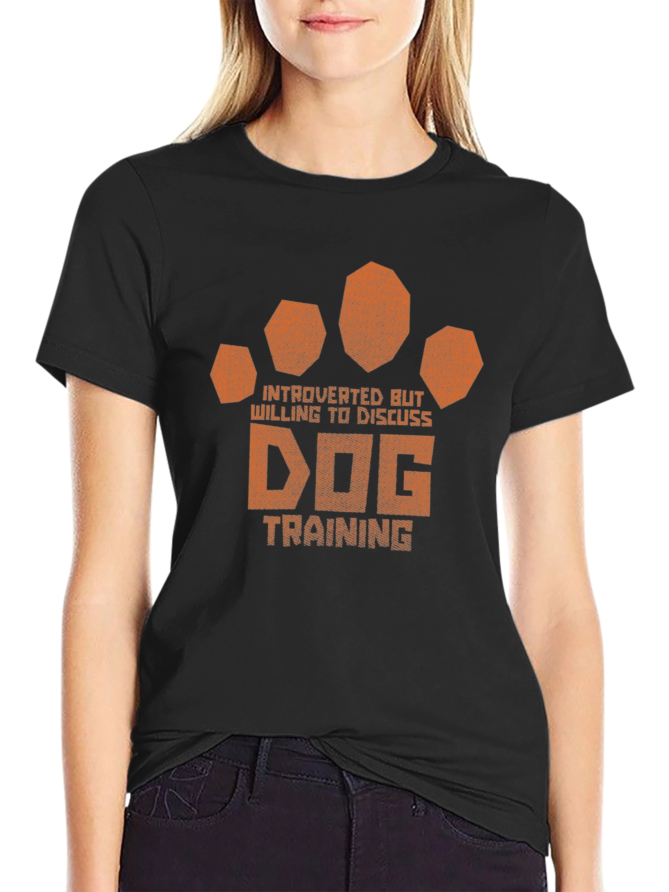 Introverted Dog Training Paw Print T-Shirt