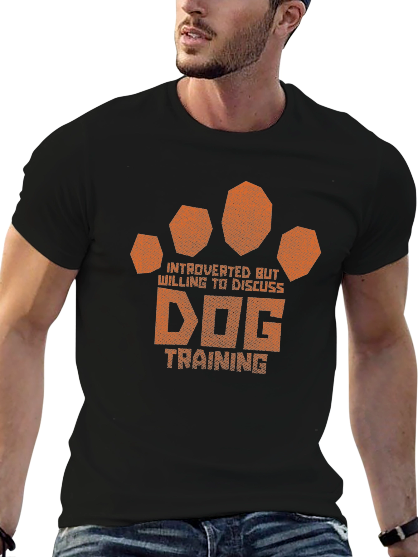 Introverted Dog Training Paw Print T-Shirt