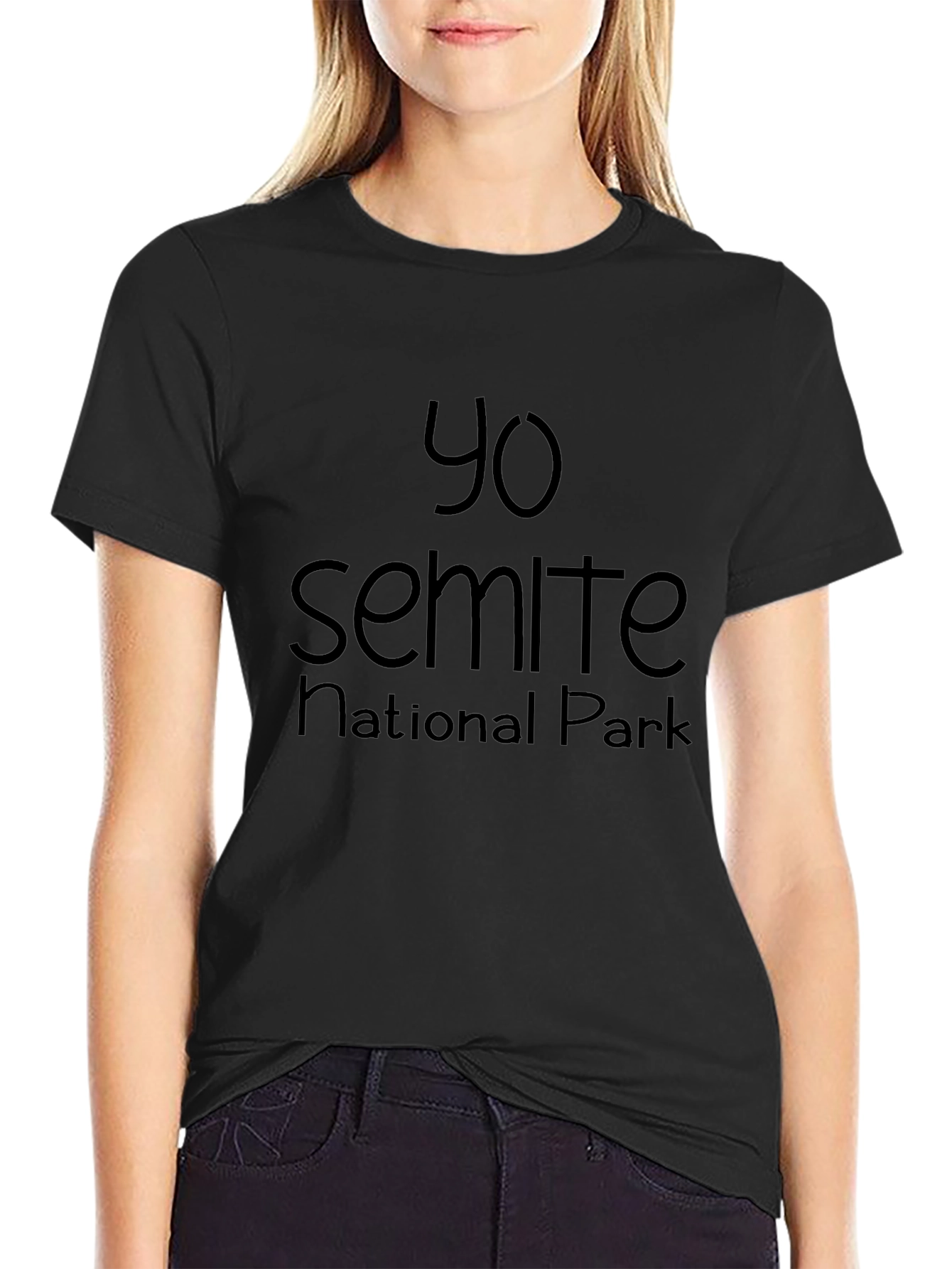 Yo Semite National Park T-Shirt - Black Graphic Tee