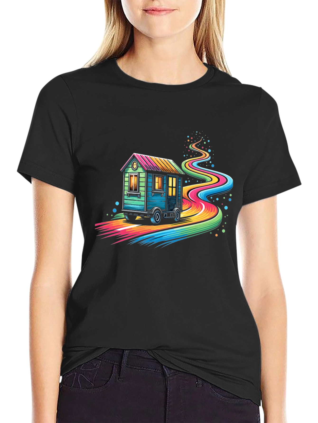 Rainbow Road Tiny Home T-Shirt
