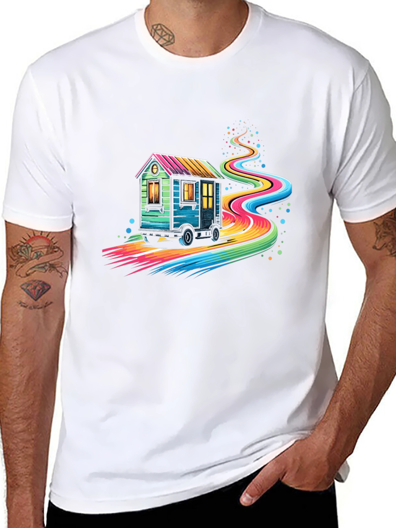 Rainbow Road Tiny Home T-Shirt