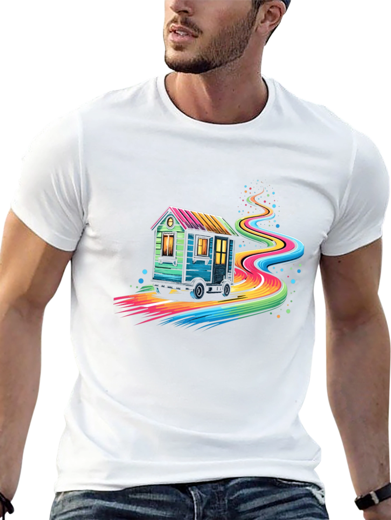 Rainbow Road Tiny Home T-Shirt