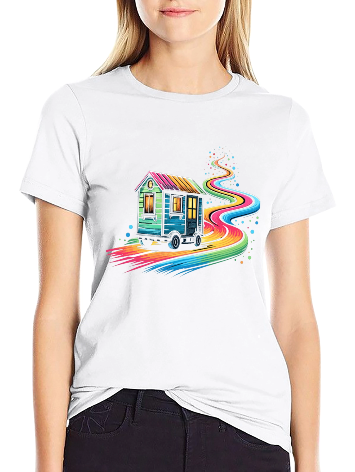 Rainbow Road Tiny Home T-Shirt
