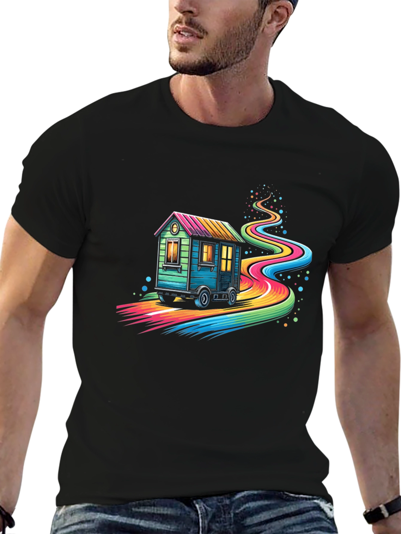 Rainbow Road Tiny Home T-Shirt