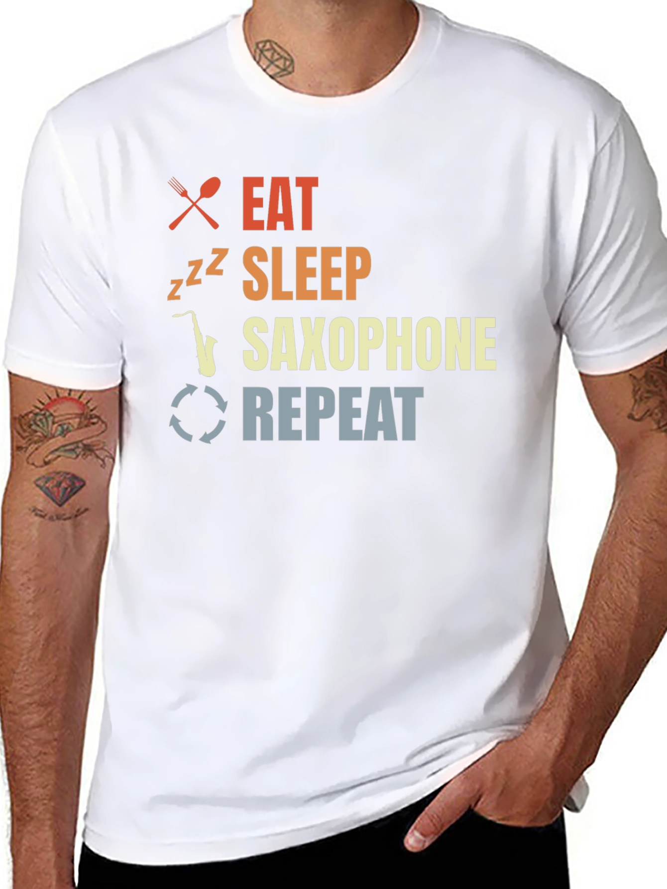 Eat Sleep Saxophone Repeat T-Shirt
