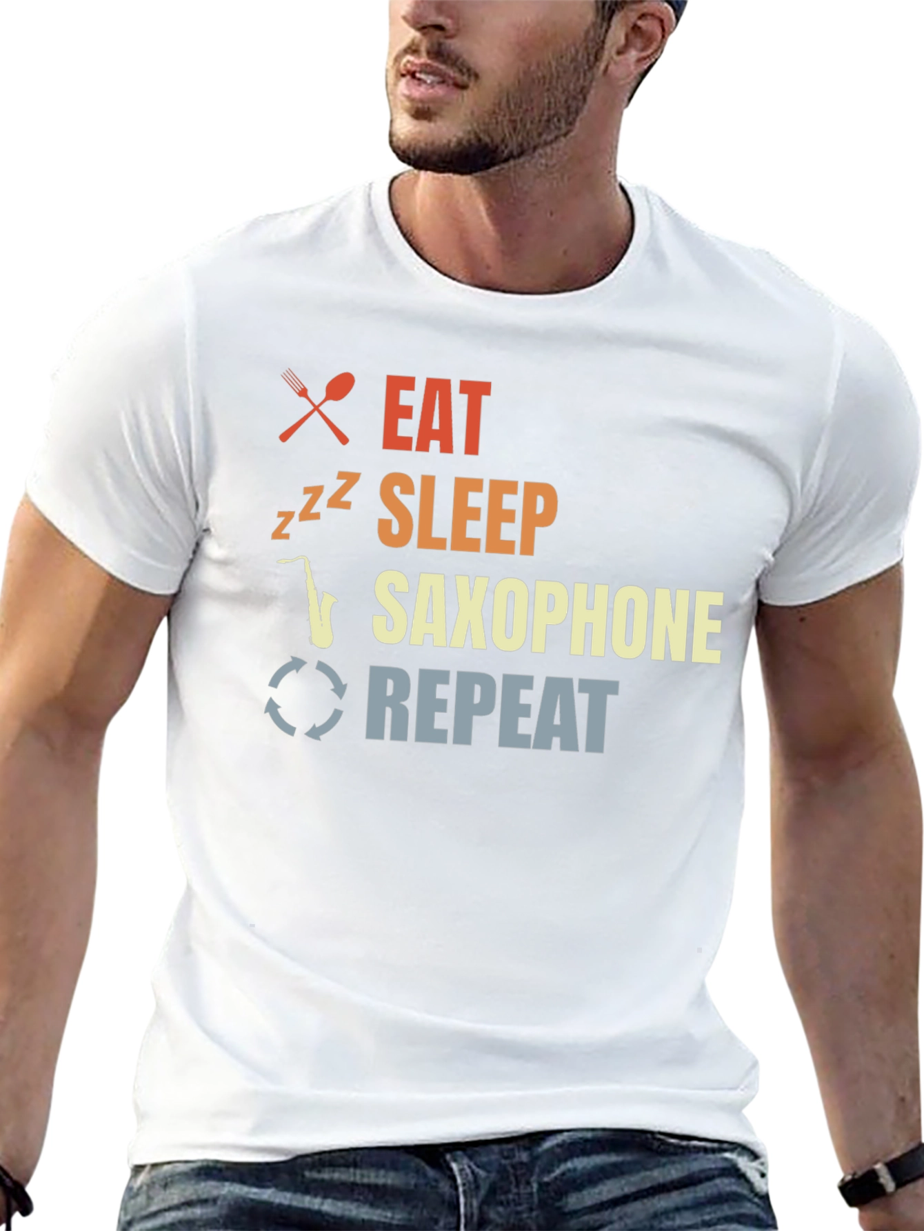 Eat Sleep Saxophone Repeat T-Shirt