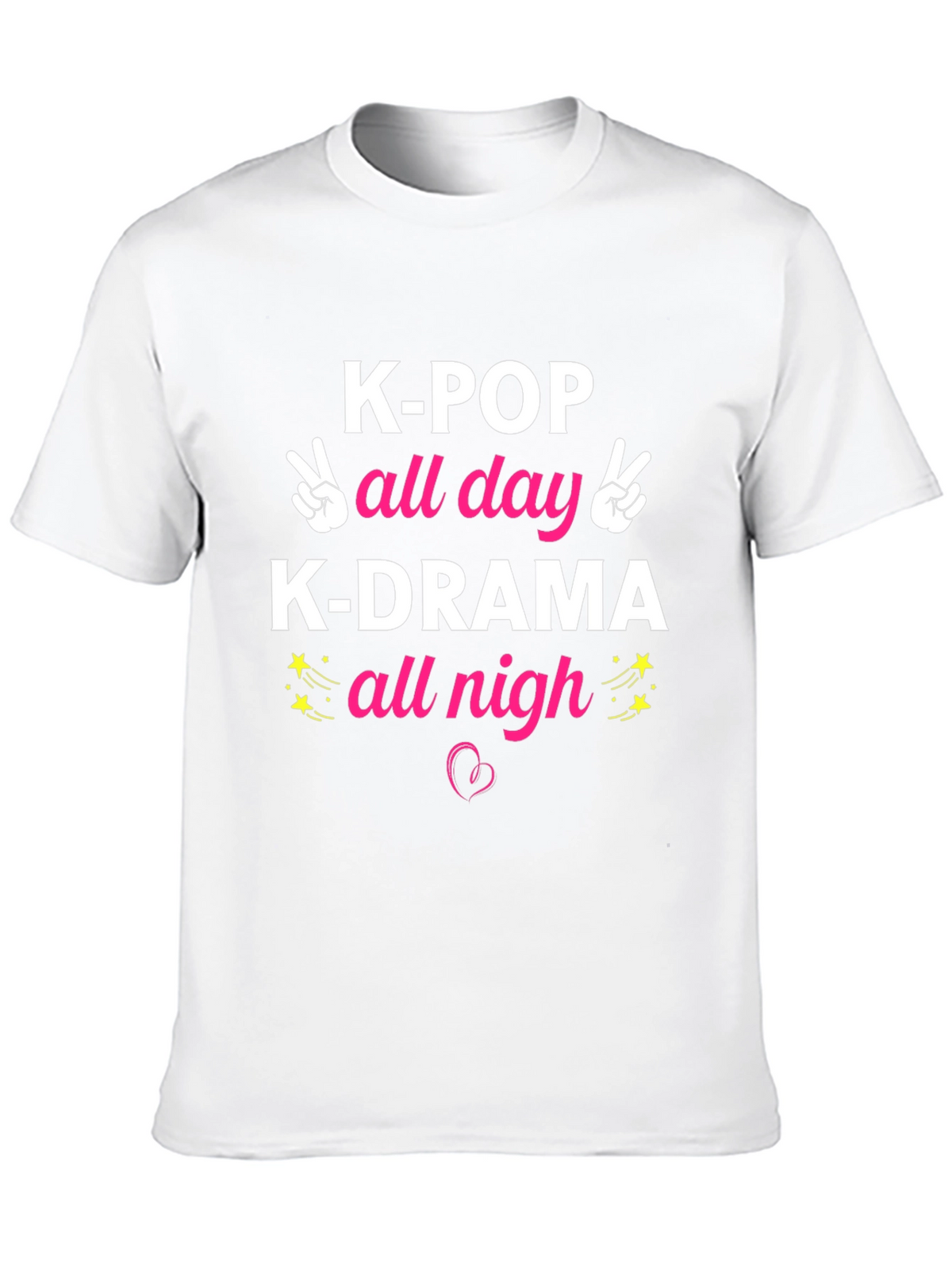 K-POP All Day K-DRAMA All Nigh Graphic T-Shirt