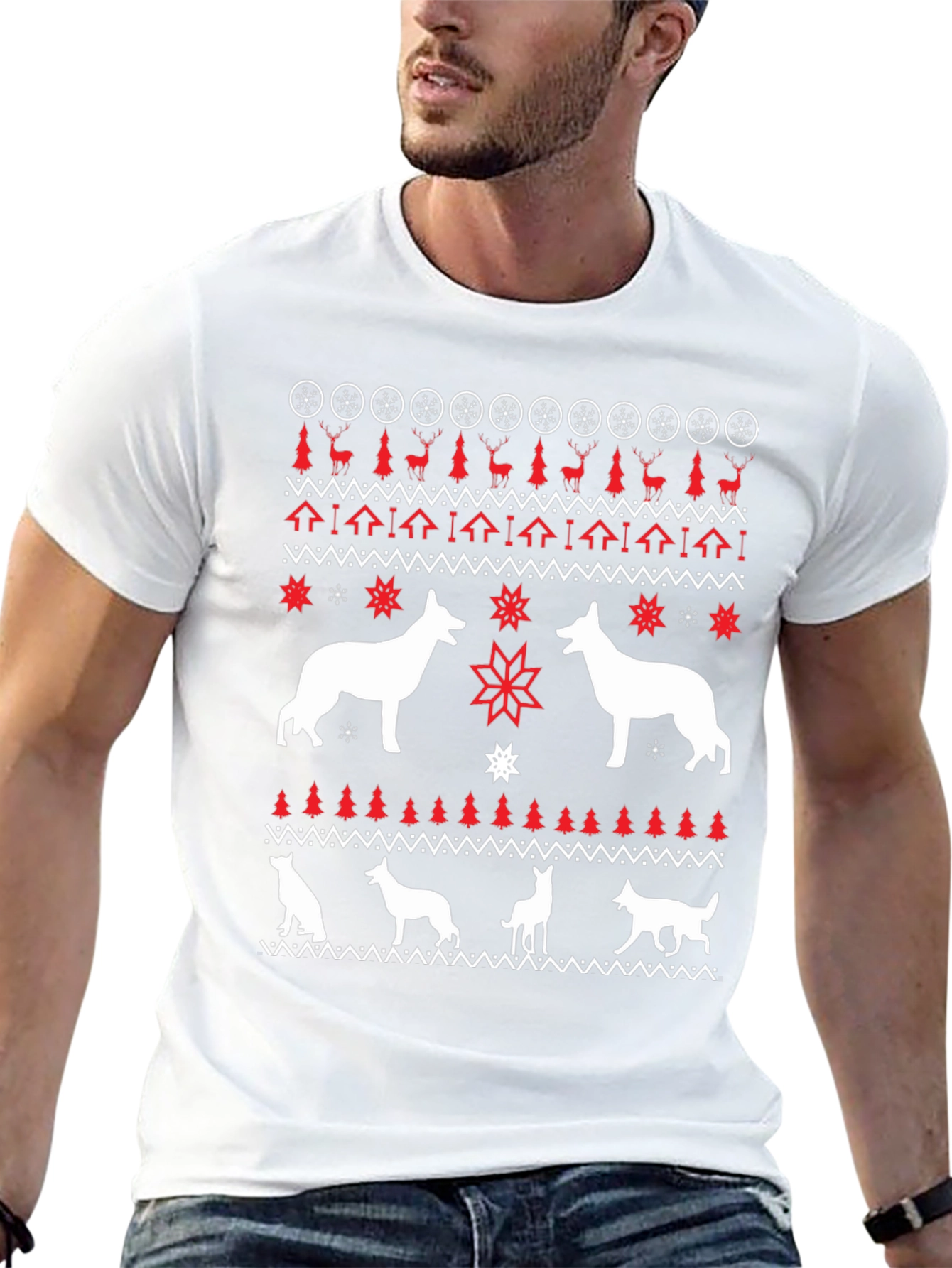 Dog Breed Ugly Christmas Sweater T-Shirt