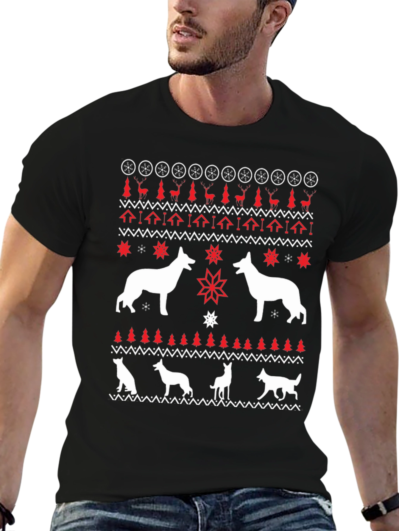 Dog Breed Ugly Christmas Sweater T-Shirt