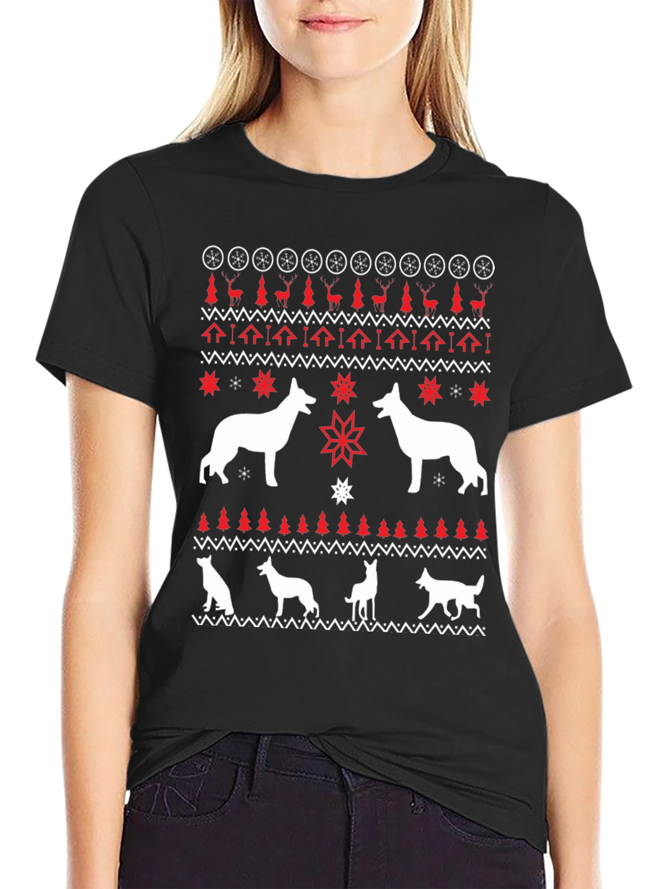 Dog Breed Ugly Christmas Sweater T-Shirt