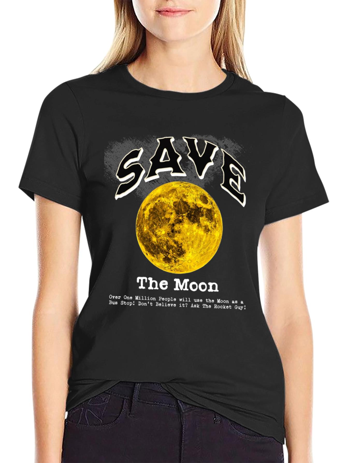 Save the Moon Graphic Tee - Outer Space Awareness