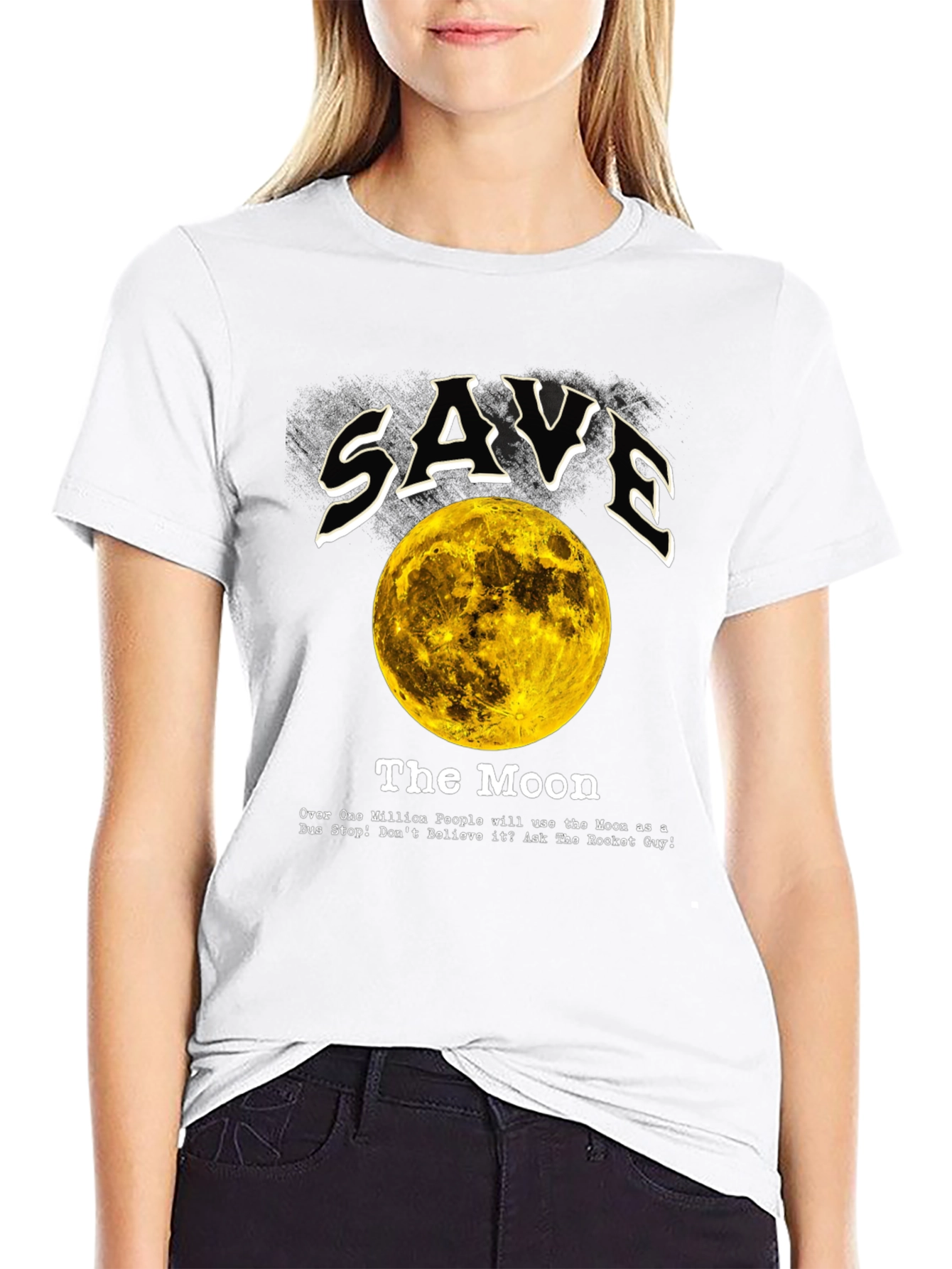 Save the Moon Graphic Tee - Outer Space Awareness