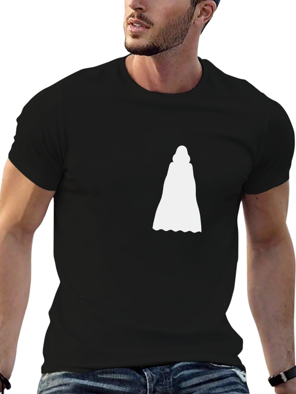 Mystic Cloak Graphic Tee - Black Cotton Shirt