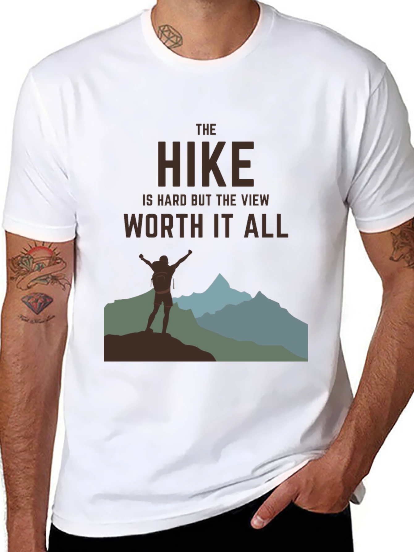 The Hike Is Hard T-Shirt - Mountain Adventure Tee
