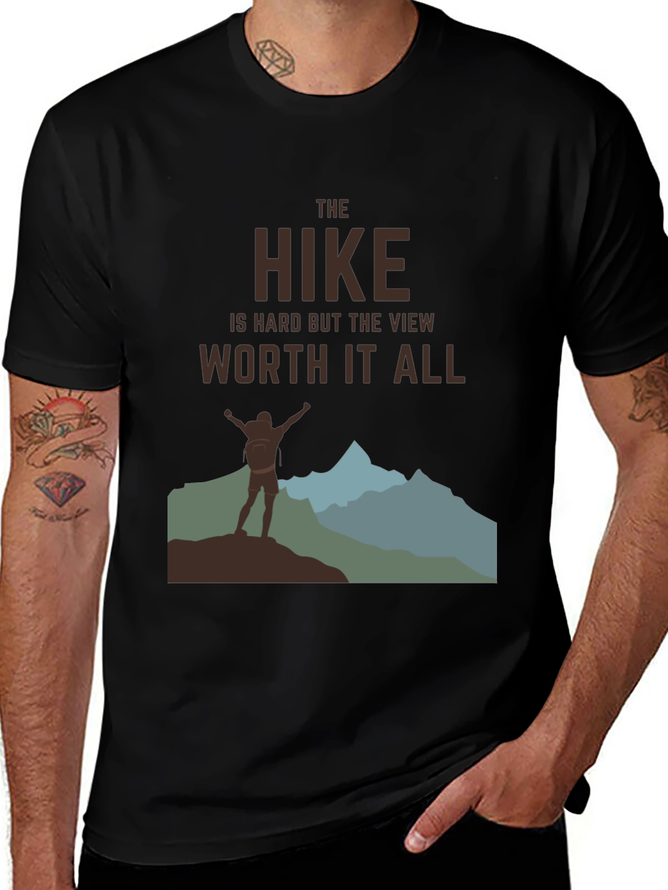 The Hike Is Hard T-Shirt - Mountain Adventure Tee