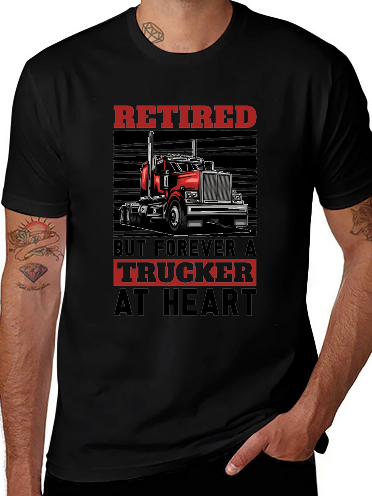 Retired Trucker T-Shirt - Forever at Heart