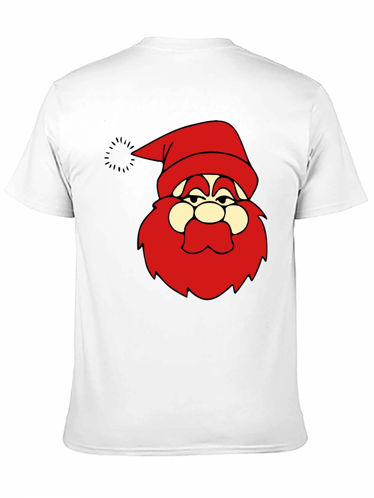Funny Santa Graphic Black T-Shirt