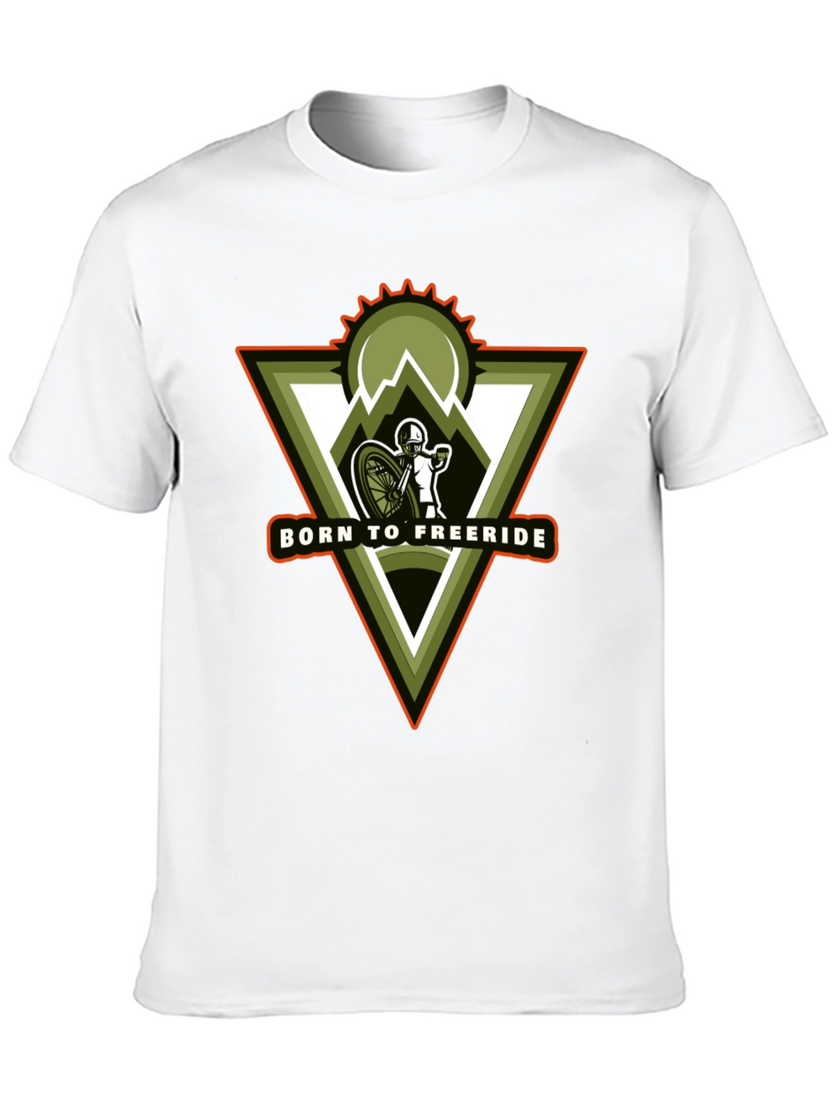 Born to Freeride Mountain Biker Black T-Shirt