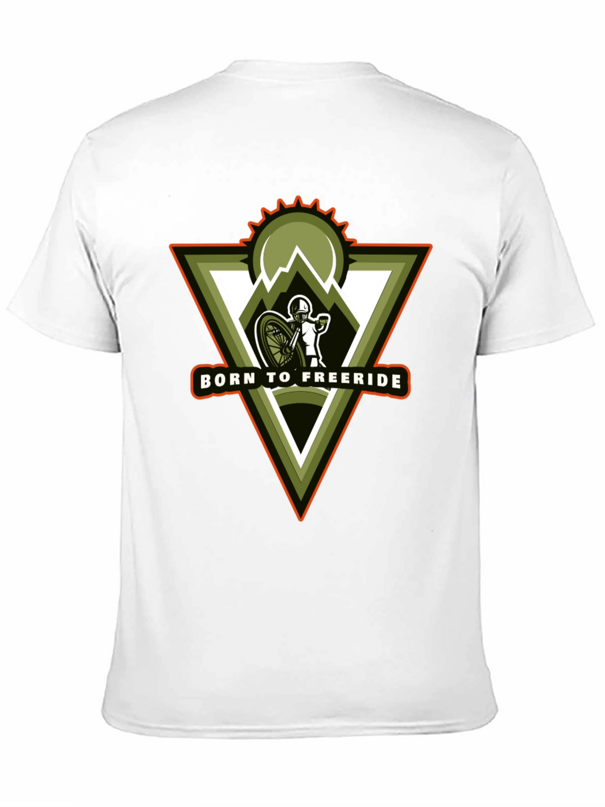 Born to Freeride Mountain Biker Black T-Shirt