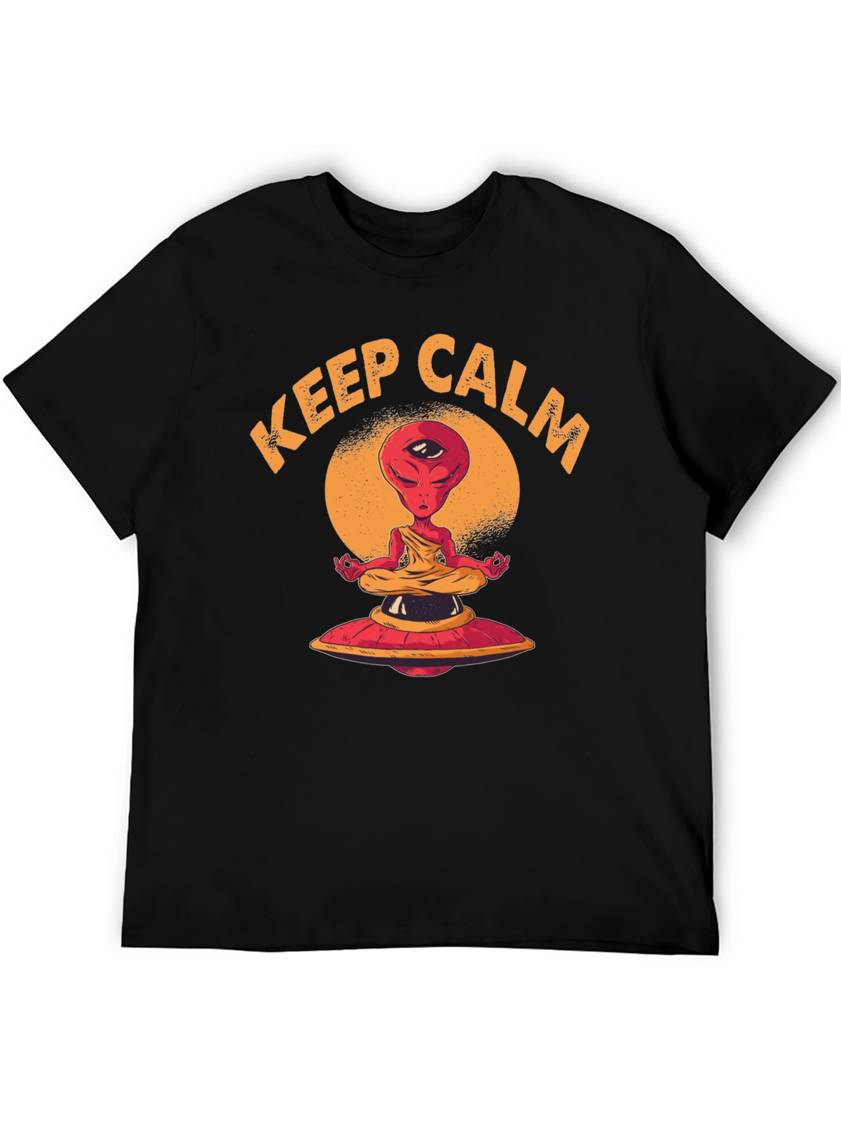 Keep Calm Meditating Alien UFO T-Shirt