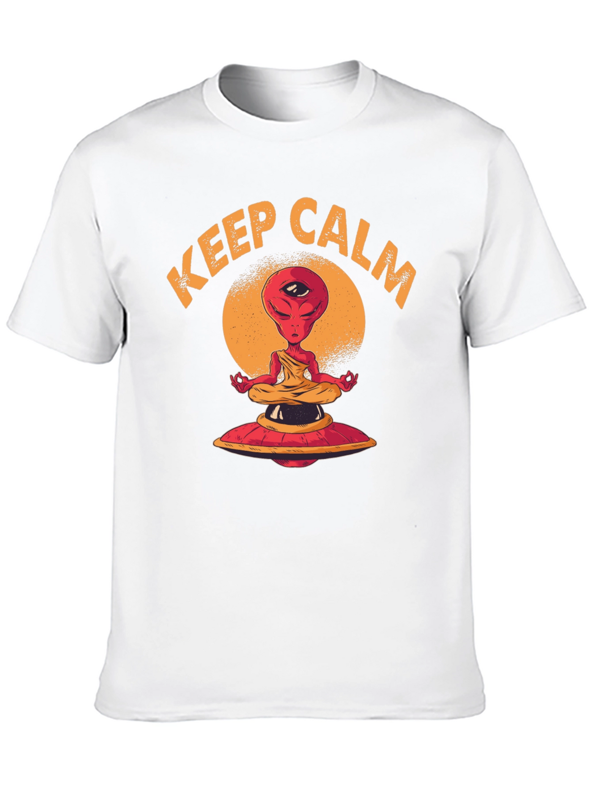 Keep Calm Meditating Alien UFO T-Shirt