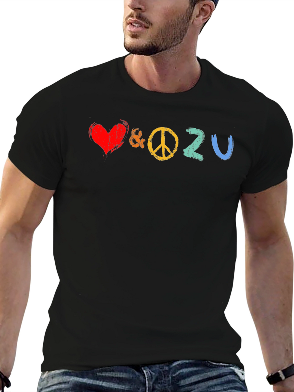 Love and Peace Graphic T-Shirt