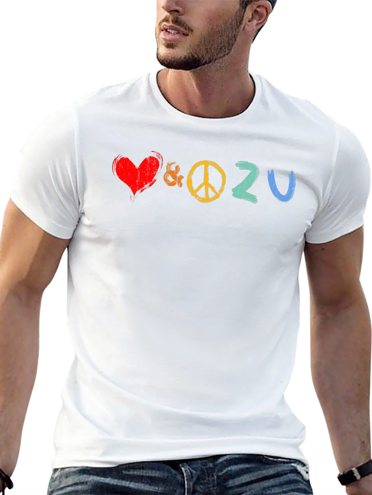 Love and Peace Graphic T-Shirt