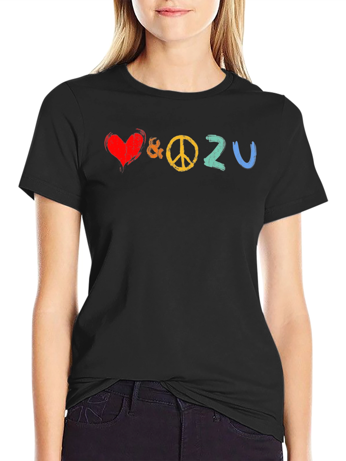 Love and Peace Graphic T-Shirt