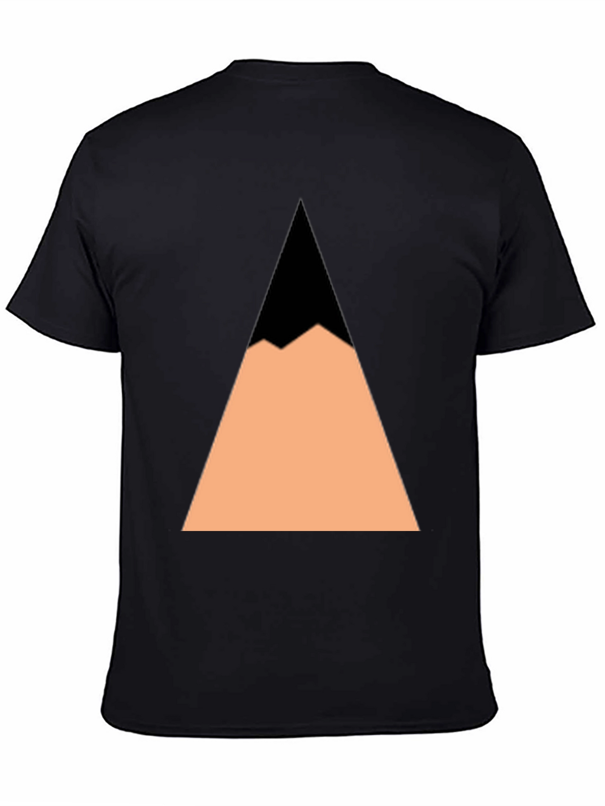 Geometric Mountain Peak Black T-Shirt
