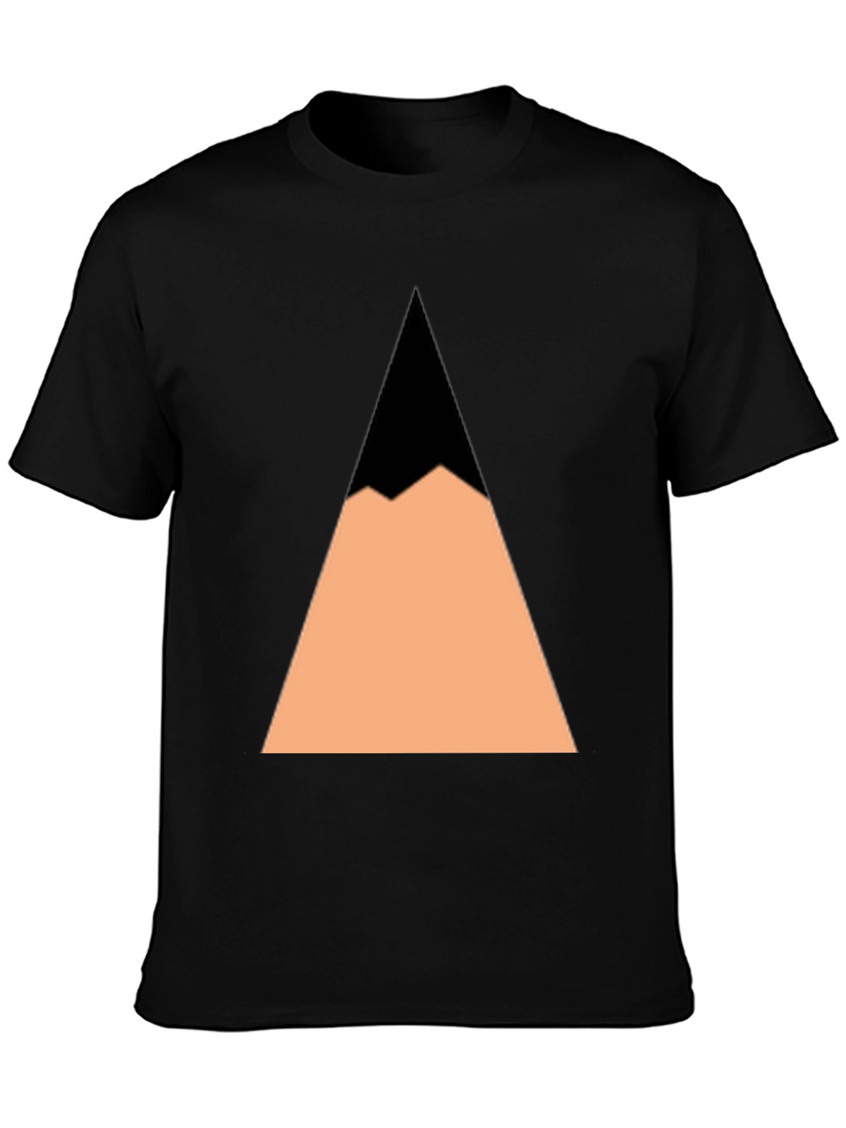 Geometric Mountain Peak Black T-Shirt