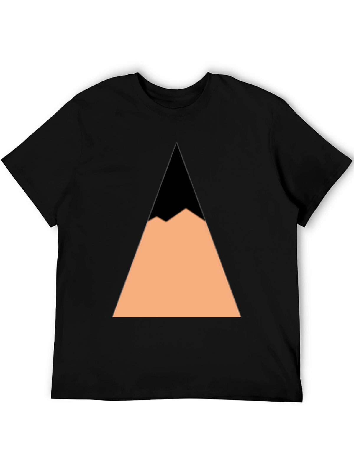 Geometric Mountain Peak Black T-Shirt