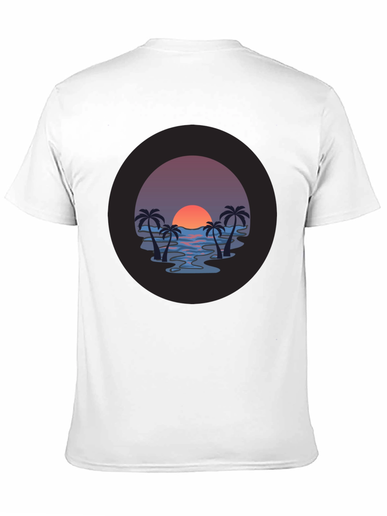 Sunset Palm T-Shirt - Tropical Vibe