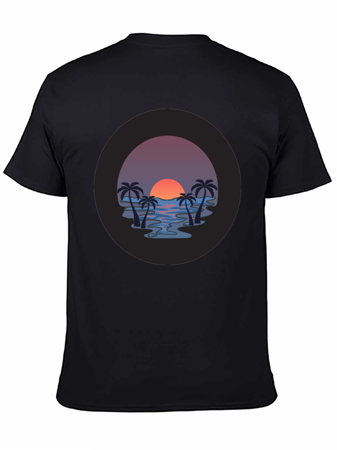 Sunset Palm T-Shirt - Tropical Vibe