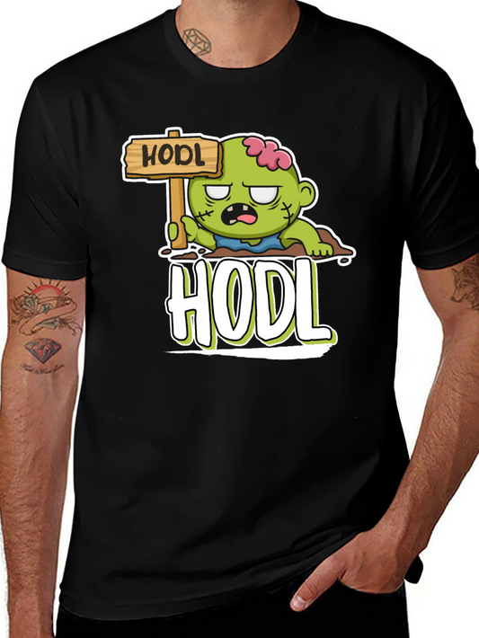 HODL Zombie Crypto T-Shirt - Hold On For Dear Life!