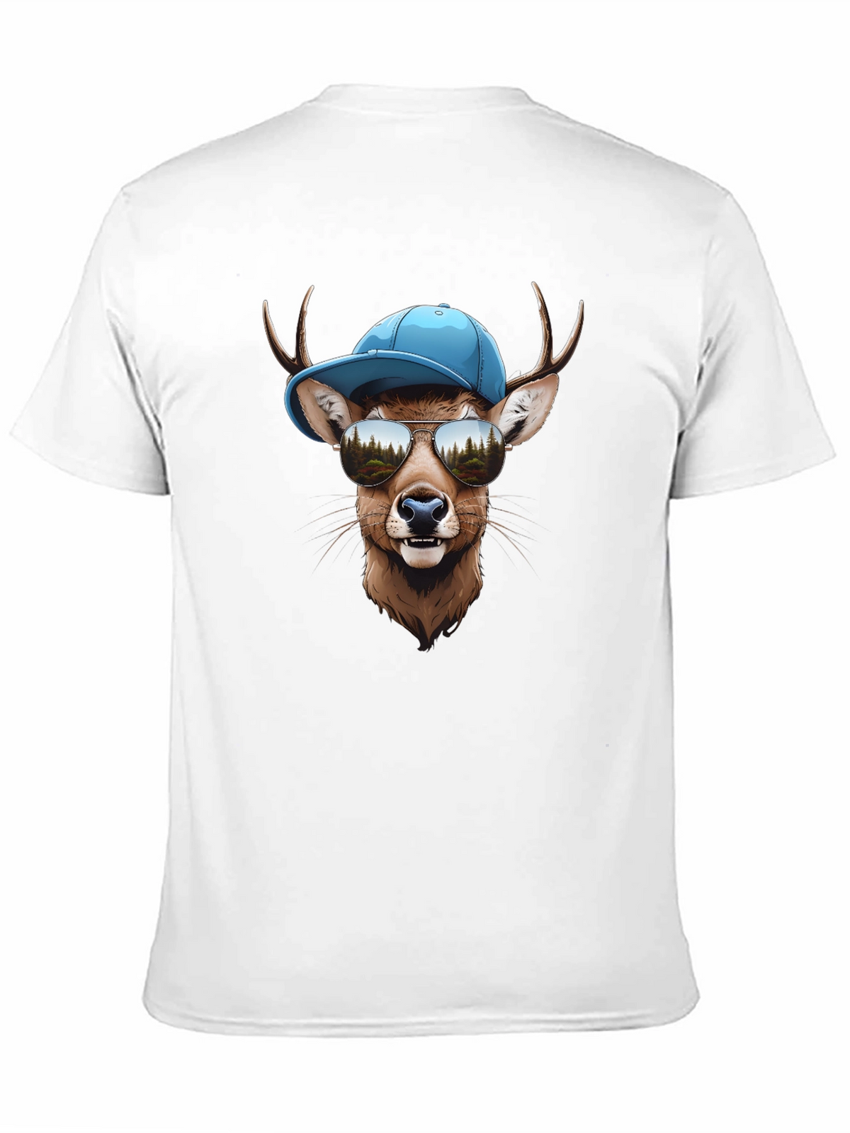 Cool Deer Graphic T-Shirt - Mens Black Tee