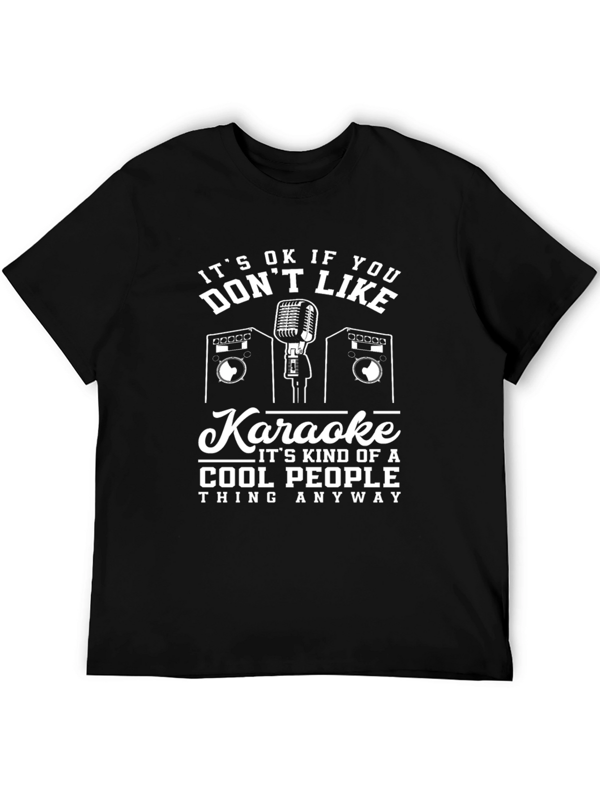 Karaoke Cool People T-Shirt - Black Graphic Tee