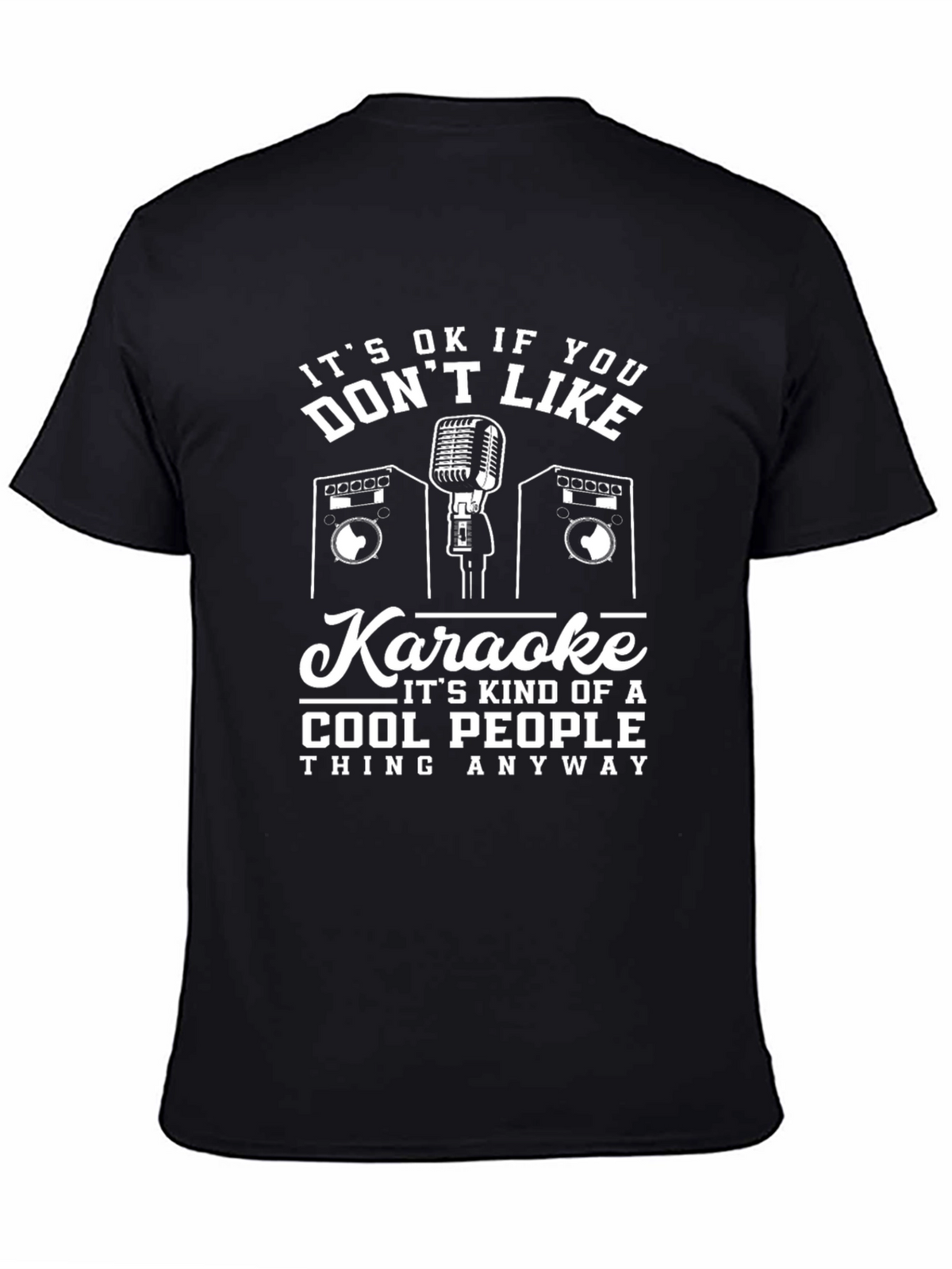 Karaoke Cool People T-Shirt - Black Graphic Tee