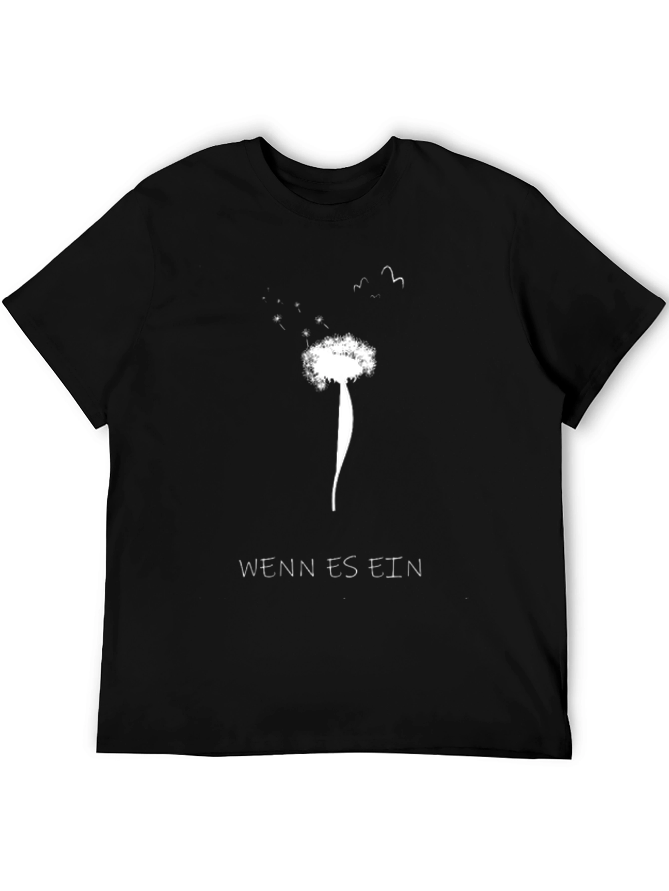 Dandelion Wish Graphic T-Shirt - Black