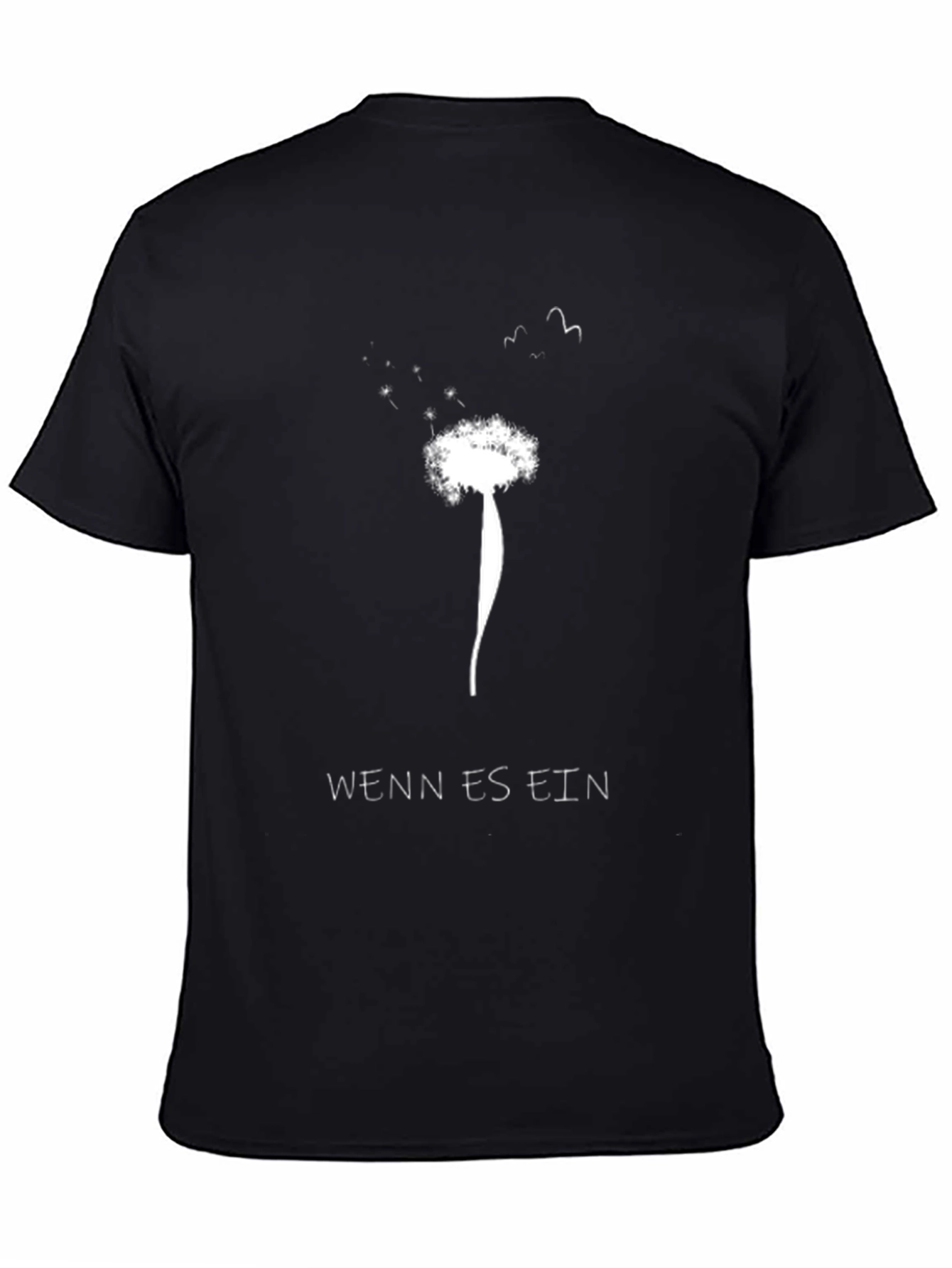 Dandelion Wish Graphic T-Shirt - Black