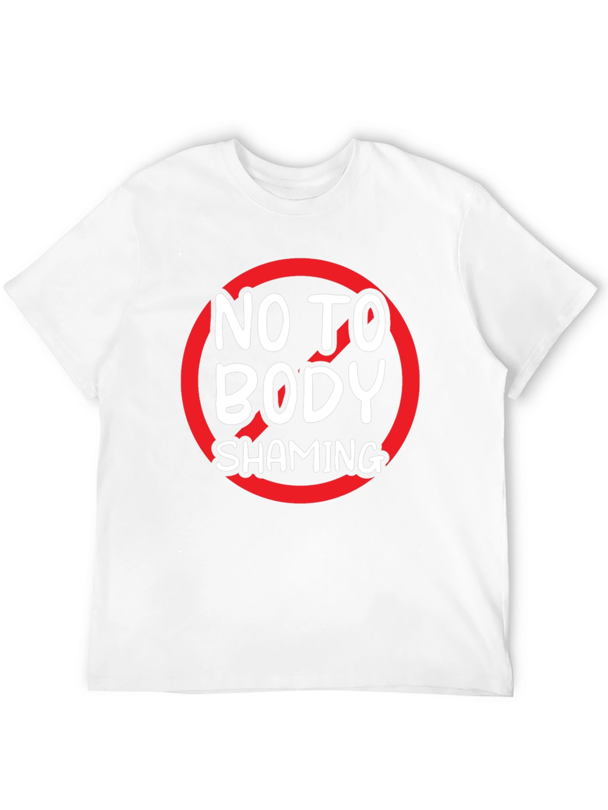 No to Body Shaming Graphic Tee - Black