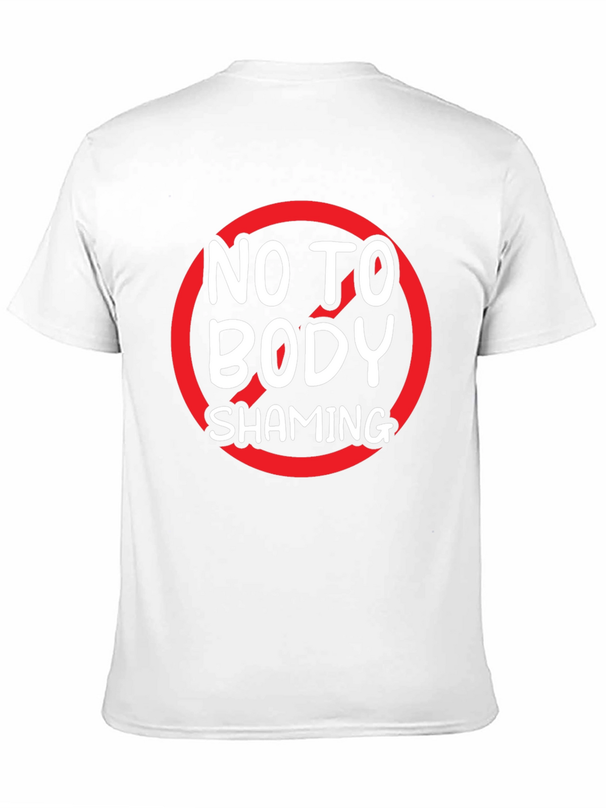 No to Body Shaming Graphic Tee - Black