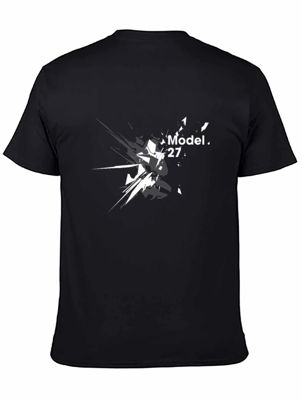Model 27 Graphic Print Black T-Shirt